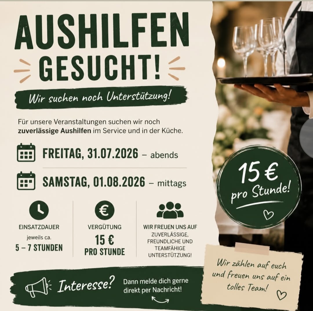 Aushilfen gesucht!